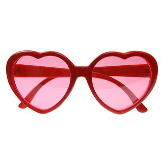 PartyDeco  PartyDeco Lunettes Cœurs, rouges 