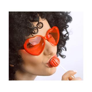 PartyDeco  PartyDeco Lunettes Cœurs, rouges 