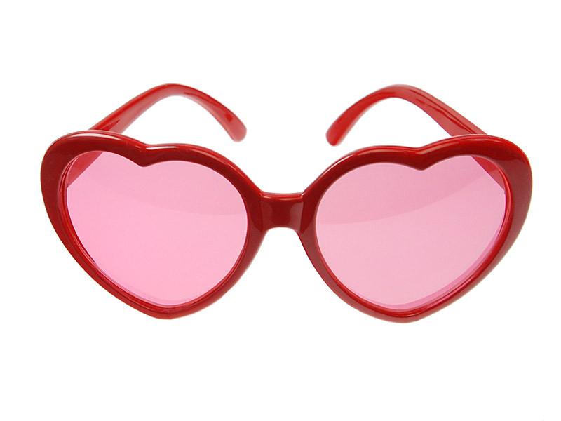 PartyDeco  PartyDeco Lunettes Cœurs, rouges 