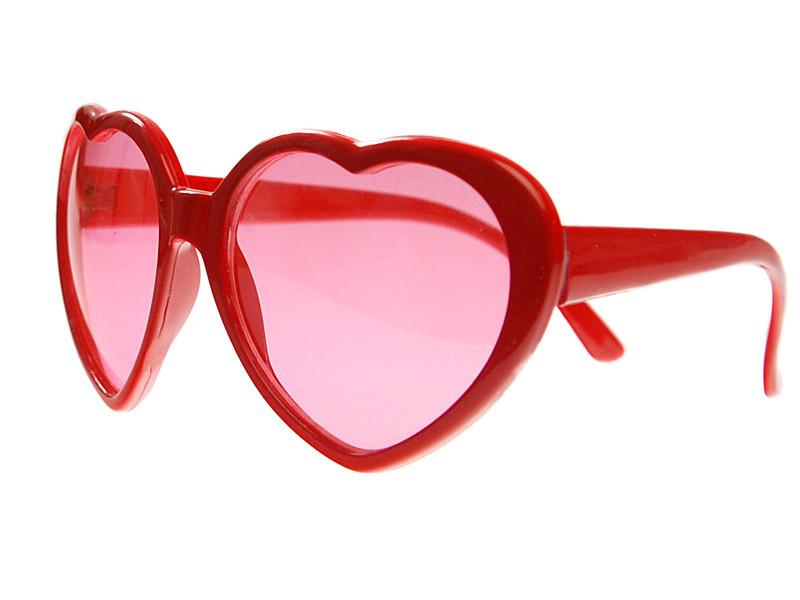 PartyDeco  PartyDeco Lunettes Cœurs, rouges 