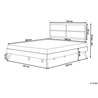 Beliani Bett mit Lattenrost aus MDF-Platte Retro POISSY  