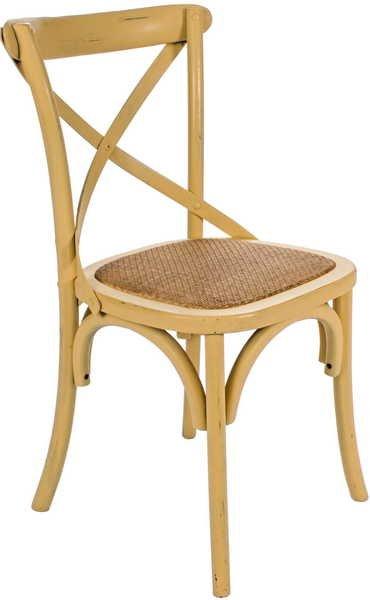 mutoni Chaise en bois Cross beige foncé  