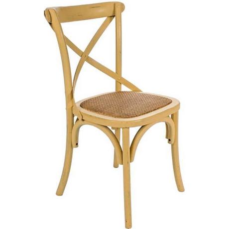 mutoni Chaise en bois Cross beige foncé  