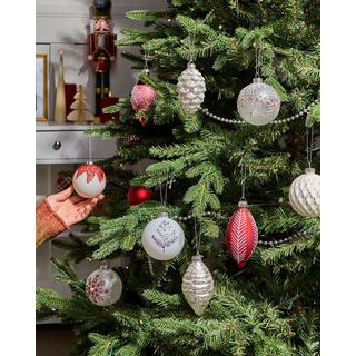 Beliani Lot de 50 boules en Verre Glamour SNOWFLAKE  