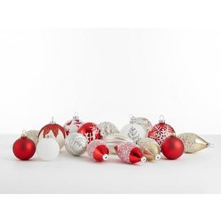 Beliani Lot de 50 boules en Verre Glamour SNOWFLAKE  