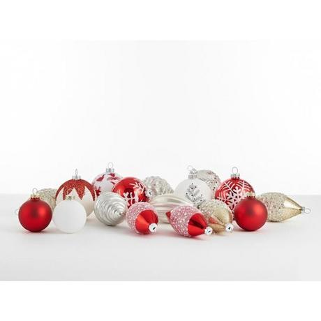 Beliani Lot de 50 boules en Verre Glamour SNOWFLAKE  