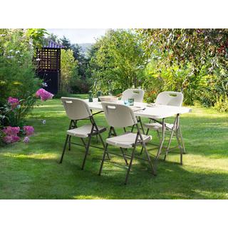 Beliani Ensemble de salle à manger d'extérieur pour 4 personnes avec table de 180 cm en Matière synthétique Moderne CUGNOLI  