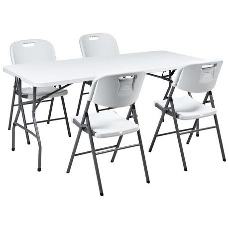 Beliani Ensemble de salle à manger d'extérieur pour 4 personnes avec table de 180 cm en Matière synthétique Moderne CUGNOLI  