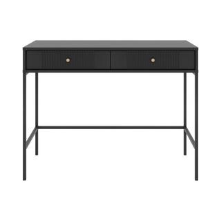 Vente-unique  Console avec 2 tiroirs en MDF - Noir - DEMASIA 