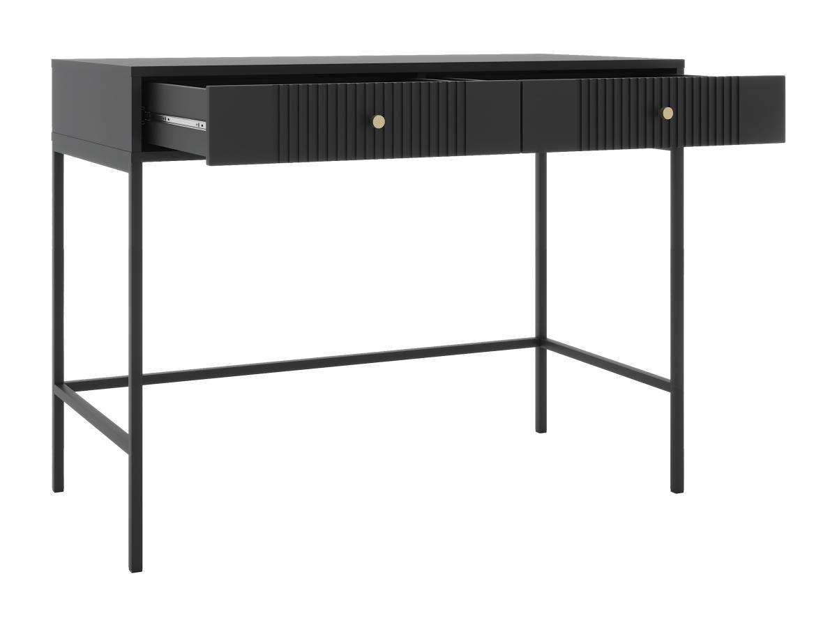 Vente-unique  Console avec 2 tiroirs en MDF - Noir - DEMASIA 