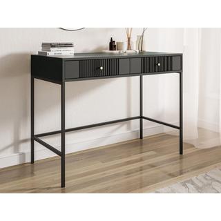 Vente-unique  Console avec 2 tiroirs en MDF - Noir - DEMASIA 