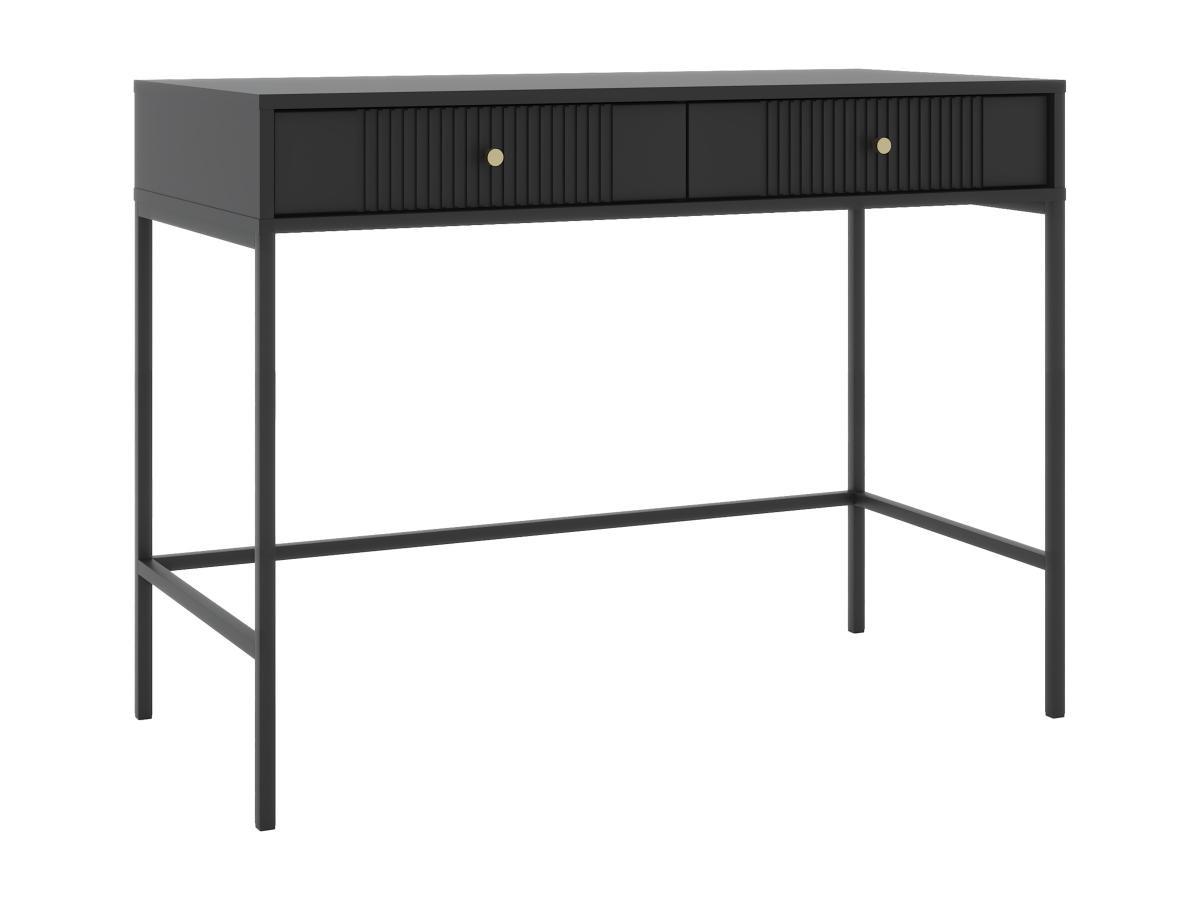 Vente-unique  Console avec 2 tiroirs en MDF - Noir - DEMASIA 