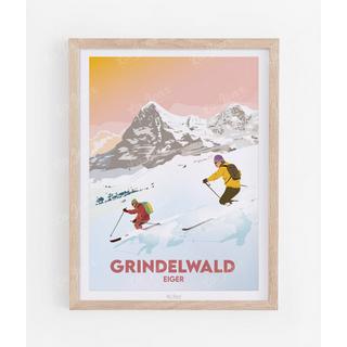 La-Jonx Affiche de Grindelwald - Eiger  