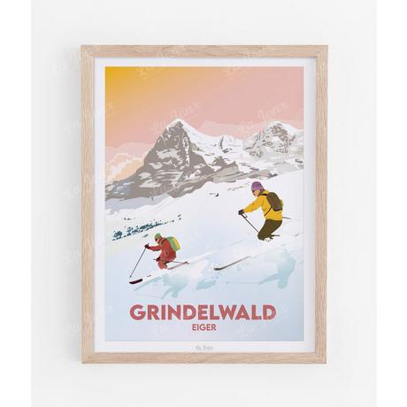 La-Jonx Affiche de Grindelwald - Eiger  