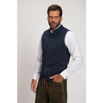 Gilet en molleton, style traditionnel bavarois. Col droit et broderie