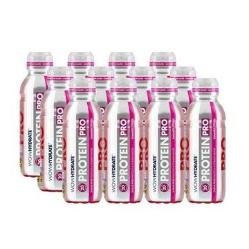 Hydrate Pro Protein-Drink 500ml WOW (Packung mit 12 Stück) | Rote Früchte