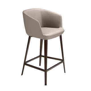 ANGEL CERDA Tabouret en similie cuir gris  