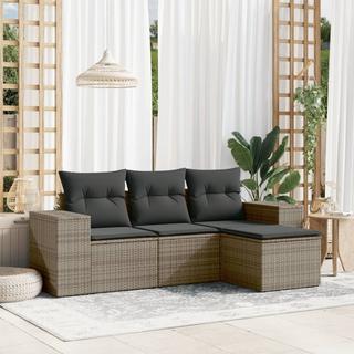 VidaXL set divano da giardino Polirattan  