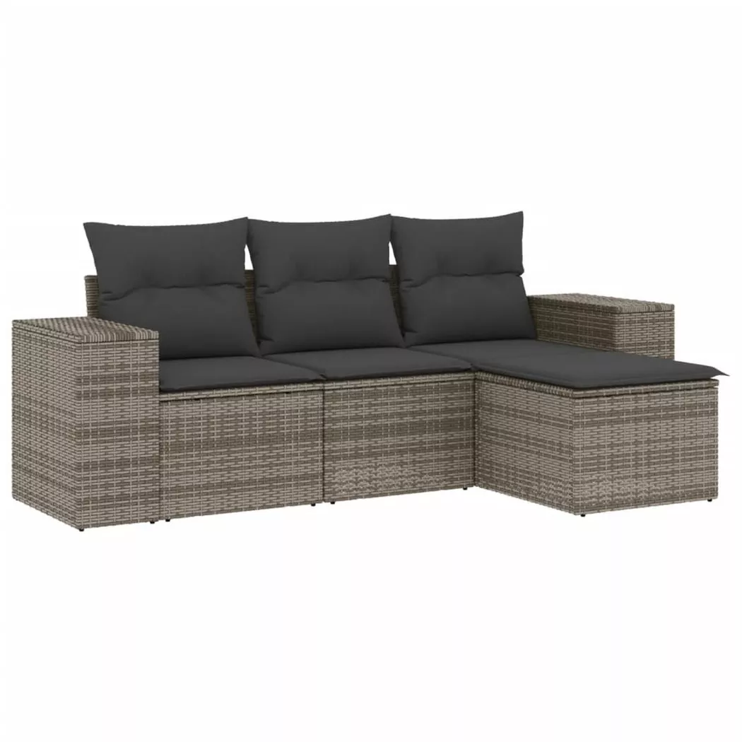 VidaXL - Garten sofagarnitur poly-rattan, One Size, Grau