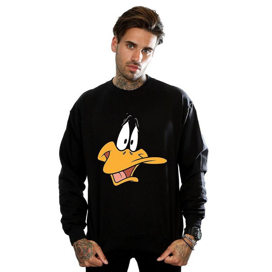 LOONEY TUNES Daffy Duck Face Sweatshirt  