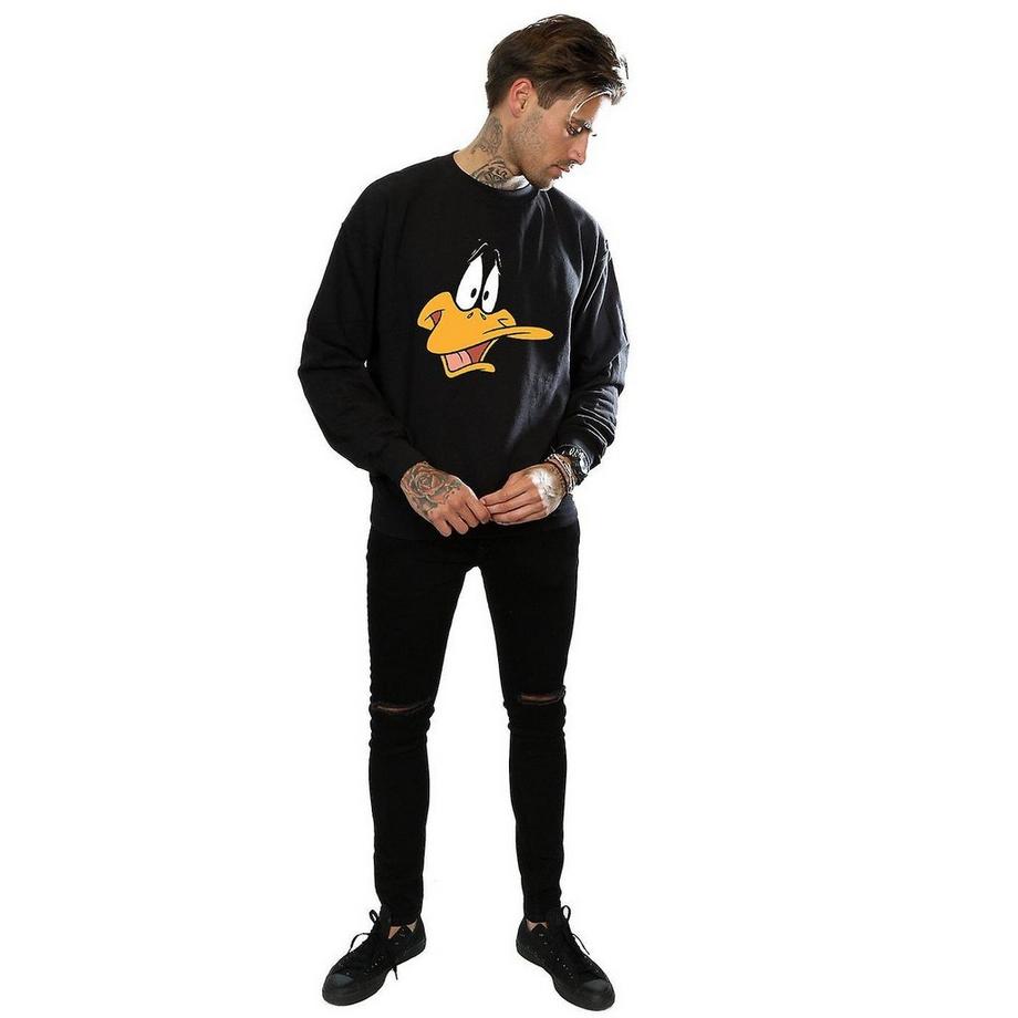 LOONEY TUNES Daffy Duck Face Sweatshirt  