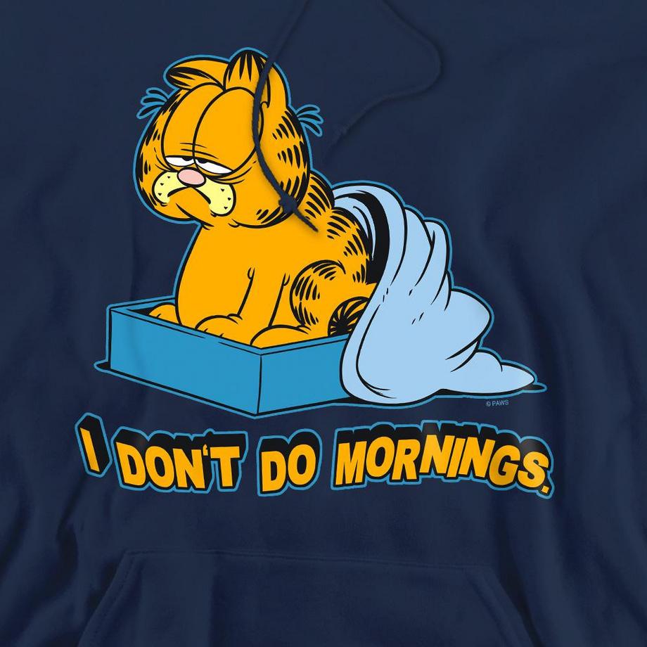 Garfield Sweat À Capuche I Don't Do Mornings  