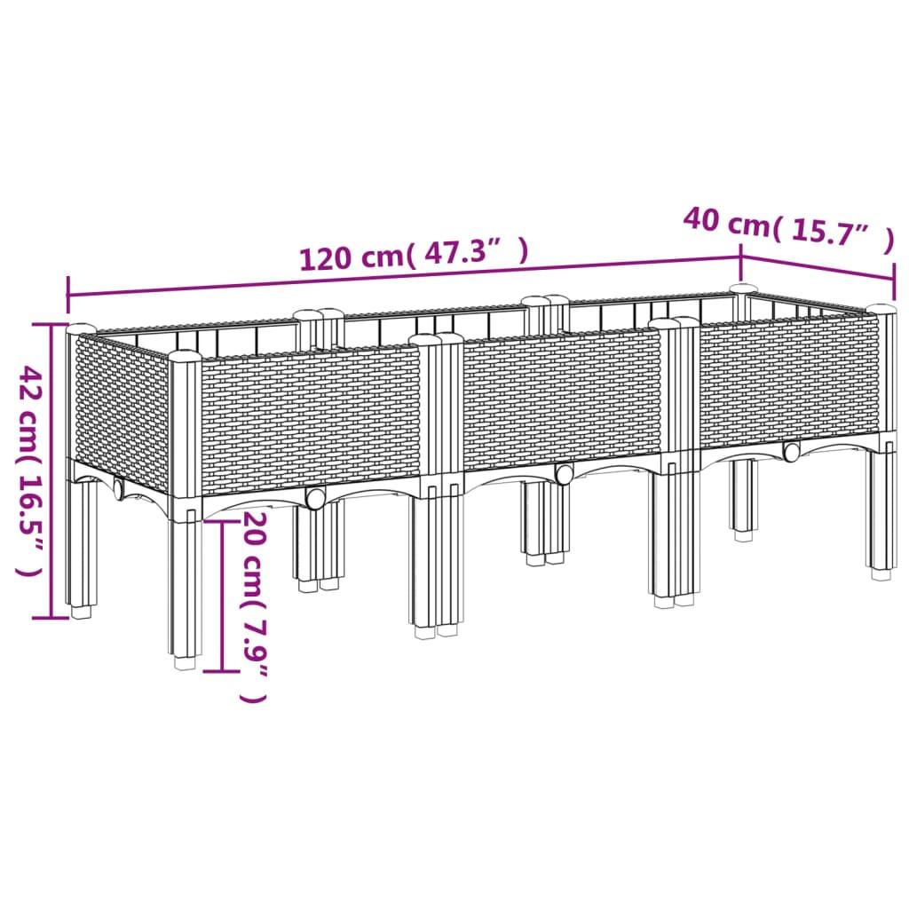 VidaXL Pflanzkübel polypropylen  