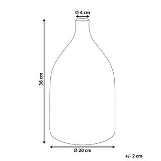 Beliani Vase à fleurs en Verre Moderne KULCHA  