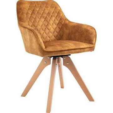 Fauteuil vintage velours velours or