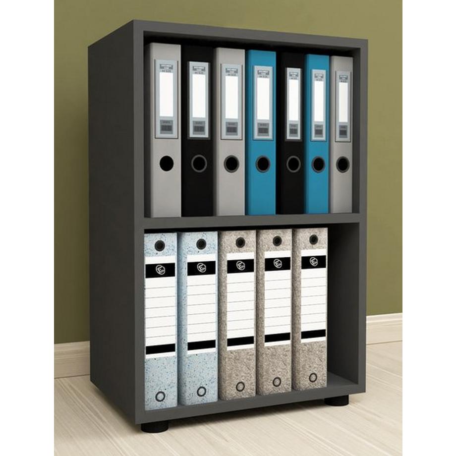 VCM Bureau en bois Étagère à livres Étagère à dossiers Étagère à classeurs Étagère à livres Ulas 2f  