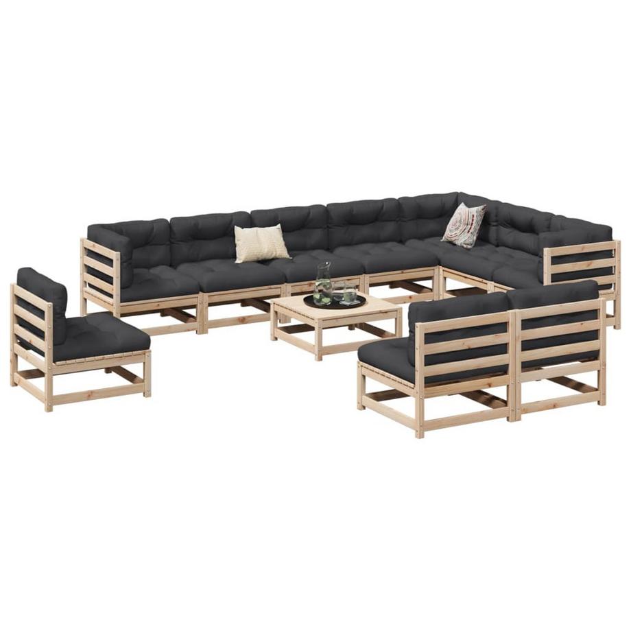 VidaXL Salon de jardin bois de pin  