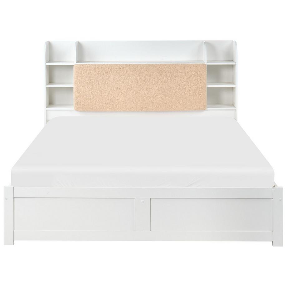 Beliani Lit avec tiroirs de rangement en MDF Scandinave BIZOU  