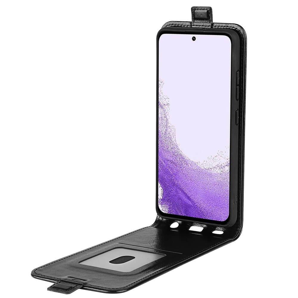 Cover-Discount  Galaxy S23 - Klassisches Flip Case Vertikal Schwarz 