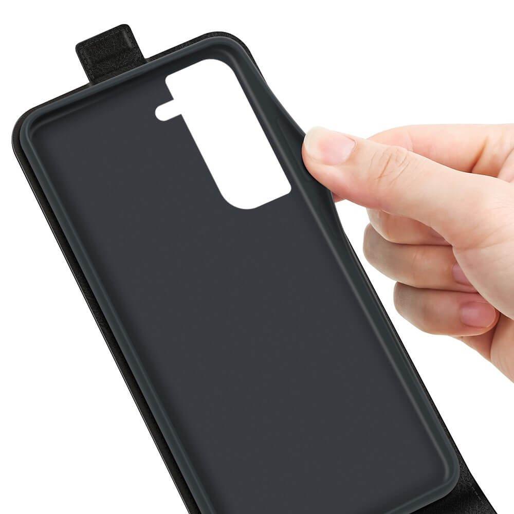 Cover-Discount  Galaxy S23 - Klassisches Flip Case Vertikal Schwarz 