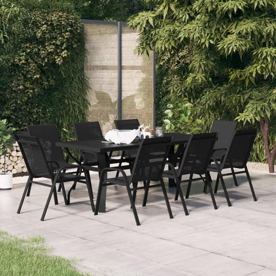 VidaXL set da pranzo da giardino Acciaio  
