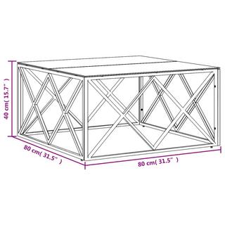 VidaXL Table basse acier inoxydable  