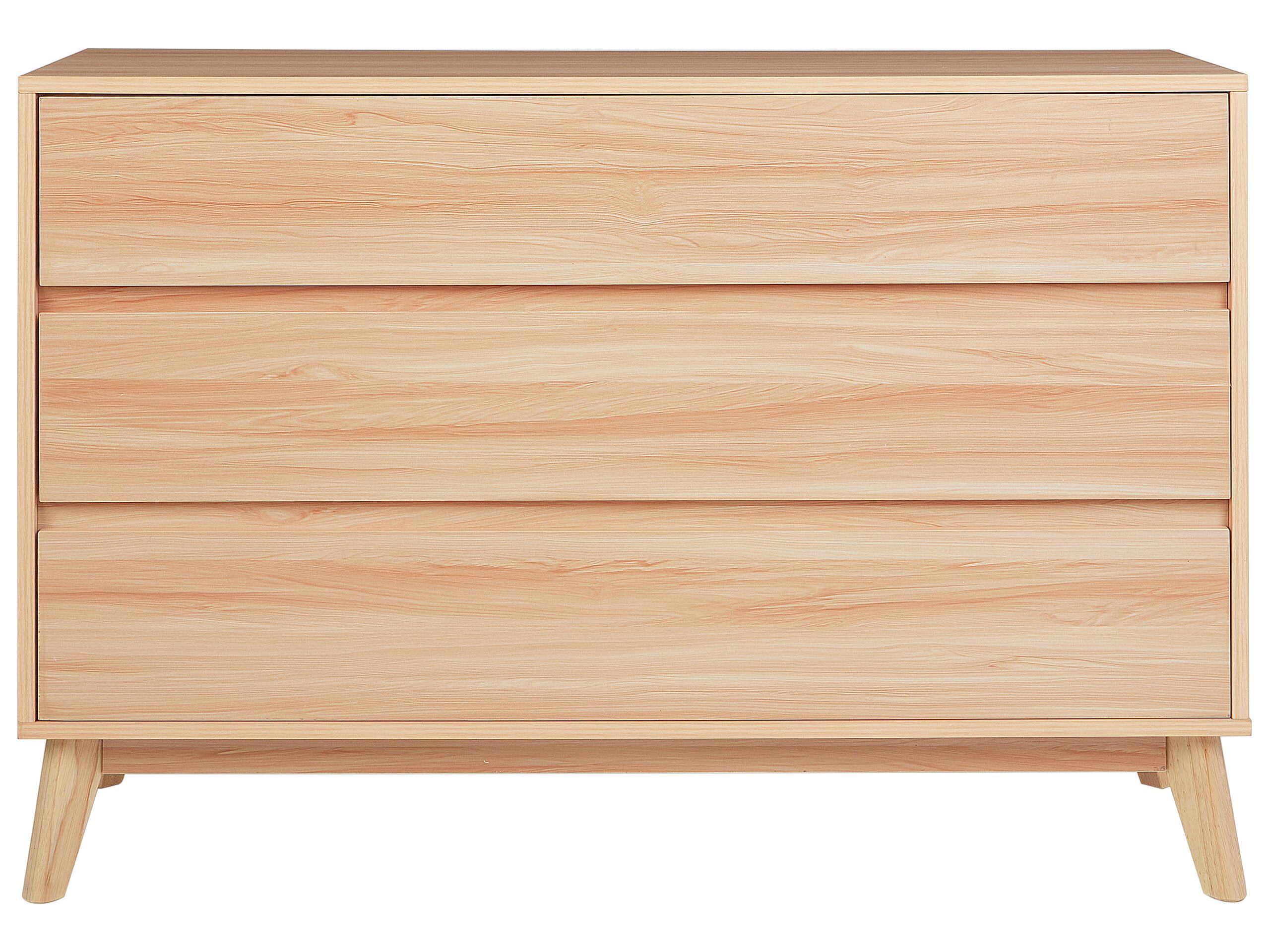 Beliani Commode à 3 tiroirs en Panneau de particules de bois Traditionnel SARDIS  