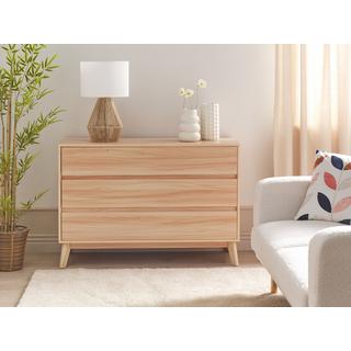 Beliani Commode à 3 tiroirs en Panneau de particules de bois Traditionnel SARDIS  