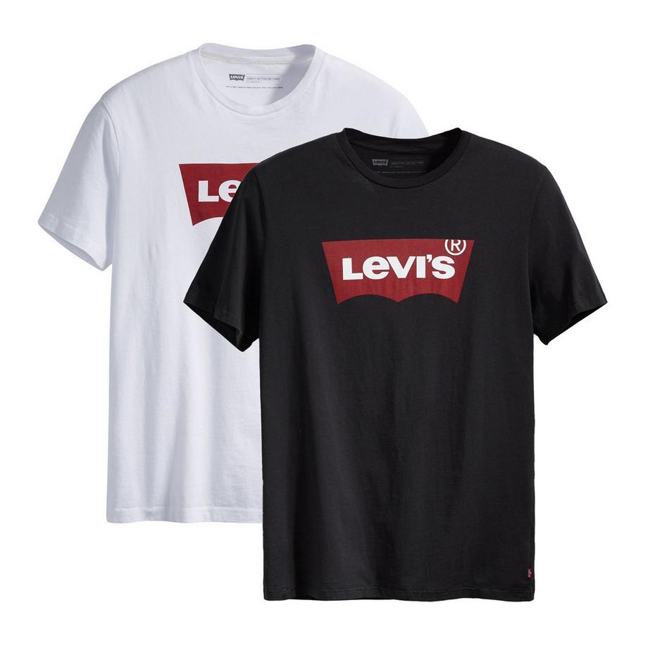T-Shirt  2er Pack Bequem sitzend-Graphic Set-In Neck