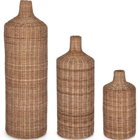 mutoni  Decorazione bottiglia decorativa Kadin naturale rotonda (set da 3) 