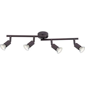 Spot en métal couleur rouille 4xGU10 LED