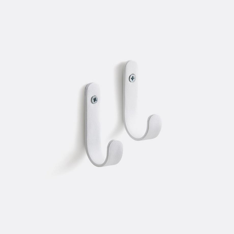 Lot de 2 patères en métal acier