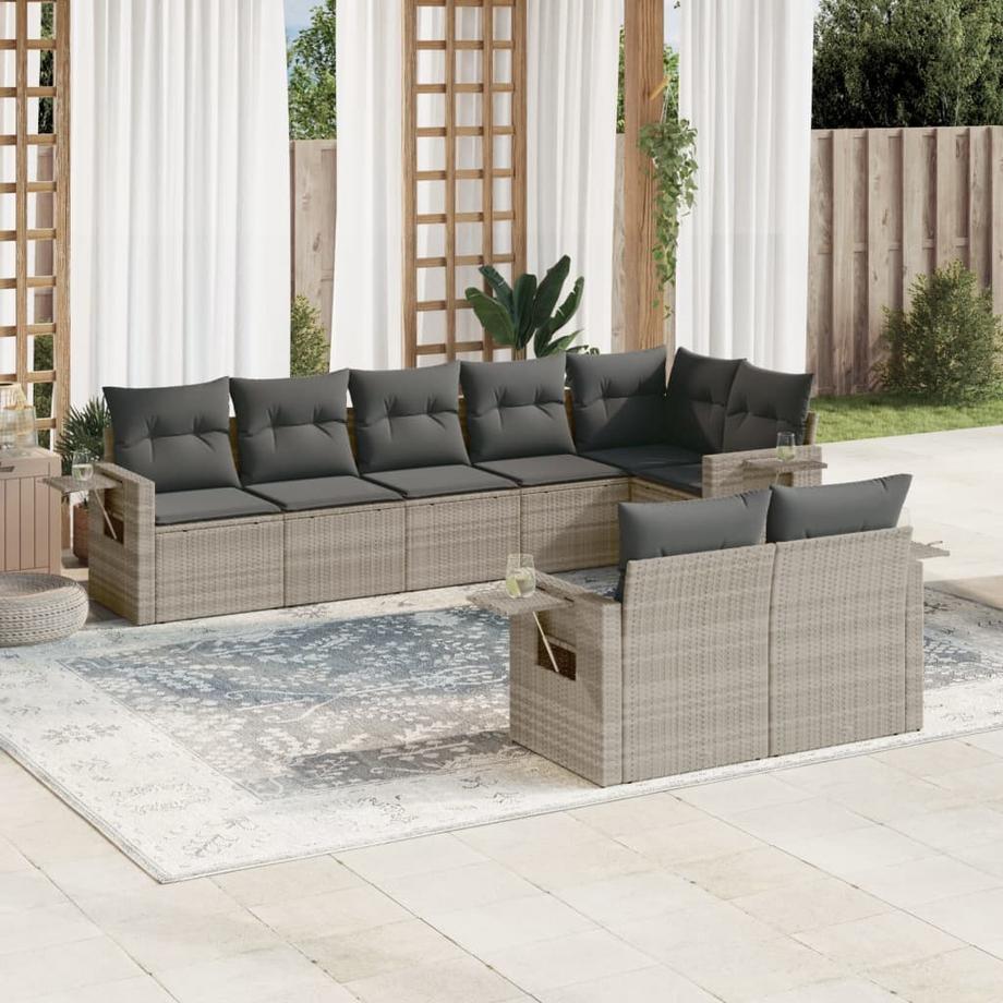 VidaXL set divano da giardino Polirattan  