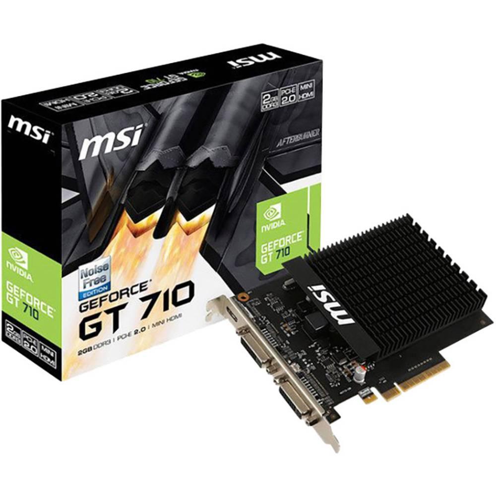 MSI Gaming  Grafikkarte Nvidia GeForce GT710 2 GB GDDR3-RAM PCIe x16 HDMI®, DVI, VGA Low Profile 