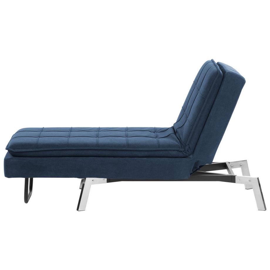 Beliani Chaise longue en Tissu Moderne LOIRET  