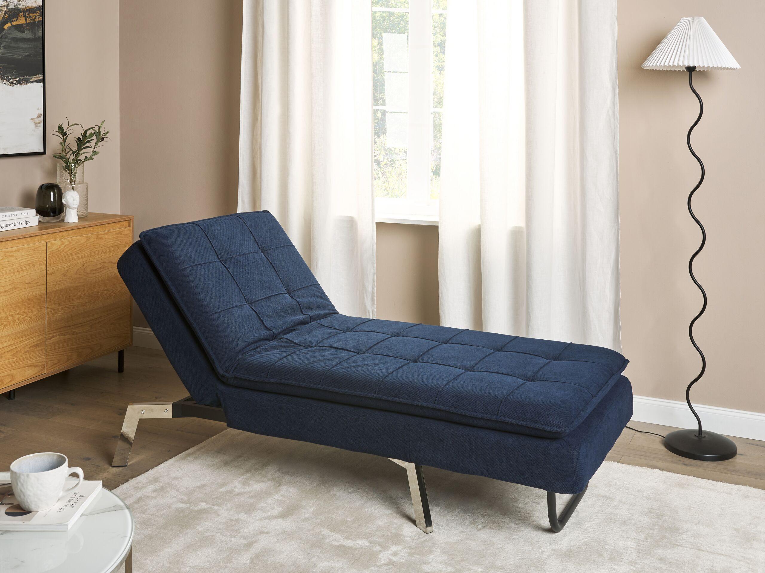 Beliani Chaiselongue aus Stoff Modern LOIRET  