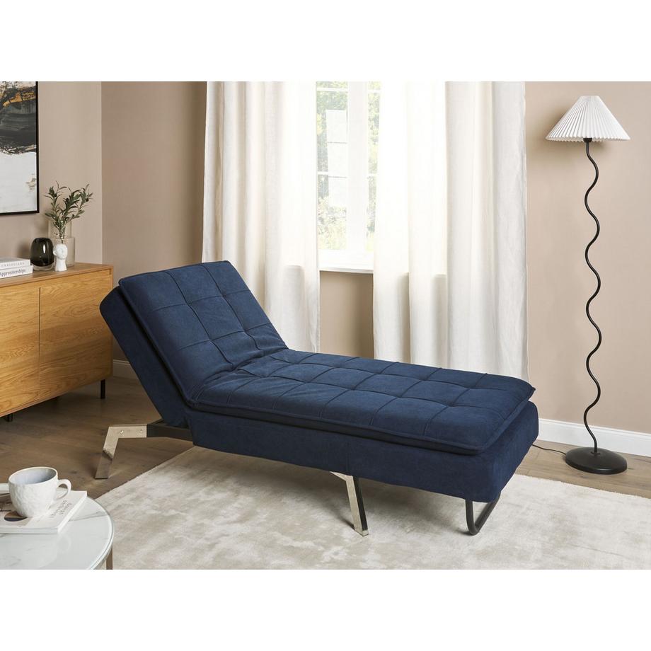 Beliani Chaise longue en Tissu Moderne LOIRET  