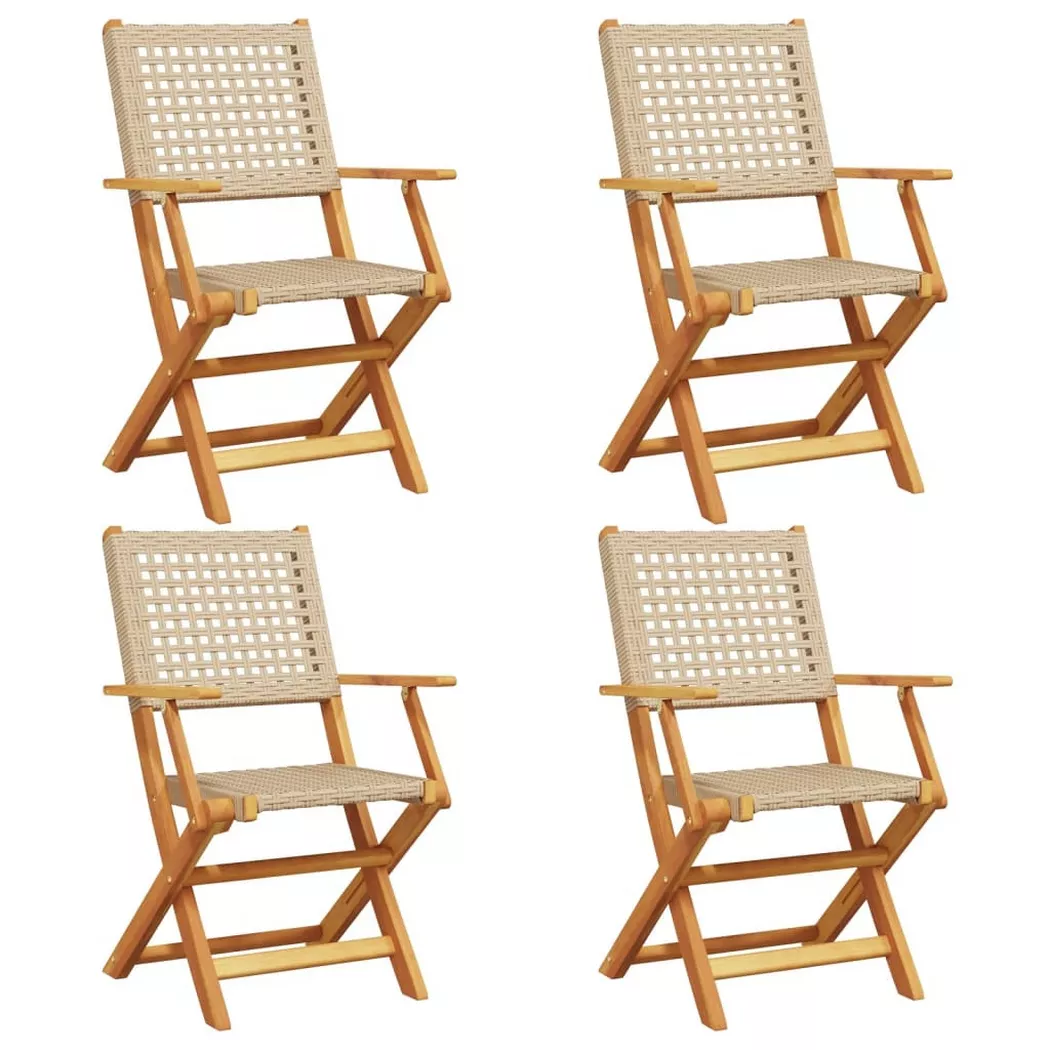 VidaXL - Chaise de jardin bois, One Size, Beige