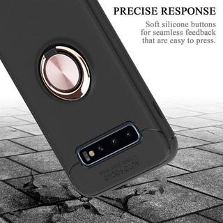 Cadorabo  Housse compatible avec Samsung Galaxy S10 PLUS - Coque de protection avec anneau de focalisation en silicone TPU 