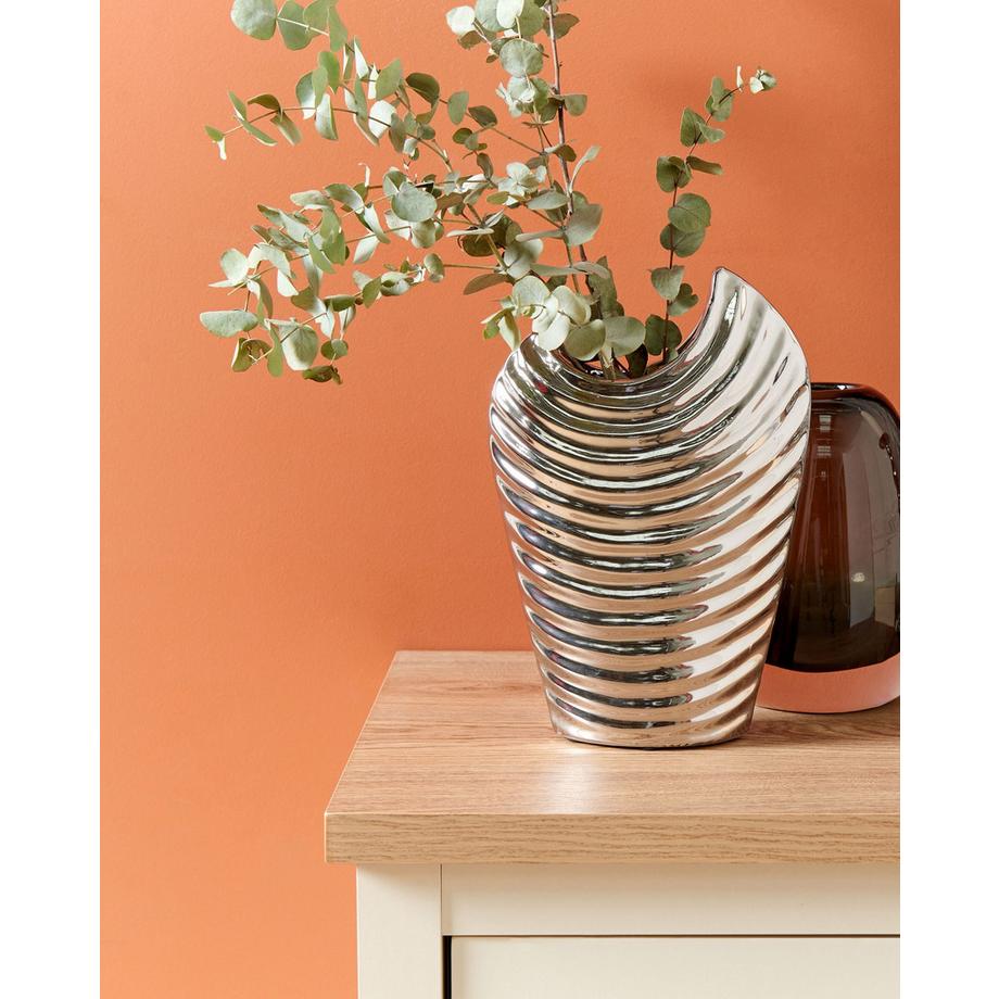 Beliani Vase décoratif en Grès Moderne ECETRA  